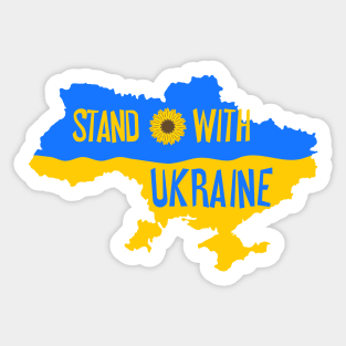 Ukraine map with flower at capital Sticker